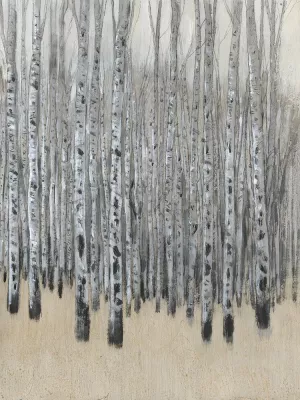 Neutral Aspen I Oil Painting by Tim O'Toole - Contemporary