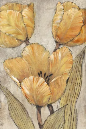 Ochre & Grey Tulips II by Tim O'Toole Oil Painting