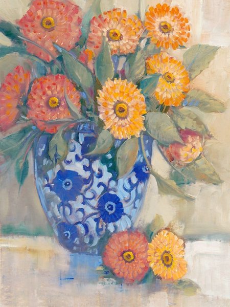 Oriental Bouquet I by Tim O'Toole - Hand-Painted Oil Painting Reproduction