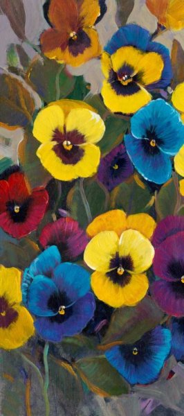Pansy Panel I by Tim O'Toole Oil Painting