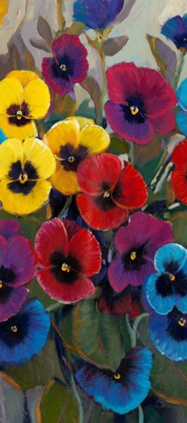Pansy Panel II by Tim O'Toole Oil Painting