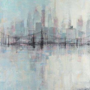 Pastel Cityscape I Oil Painting by Tim O'Toole - Contemporary