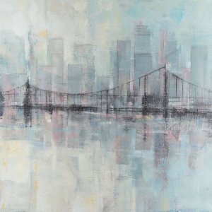 Pastel Cityscape II Oil Painting by Tim O'Toole - Contemporary