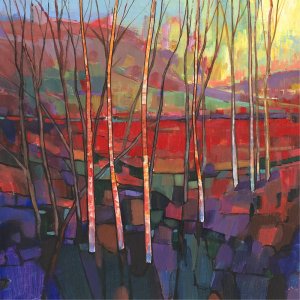 Patchwork Trees II by Tim O'Toole Oil Painting