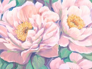 Peonies in Bloom II by Tim O'Toole Oil Painting