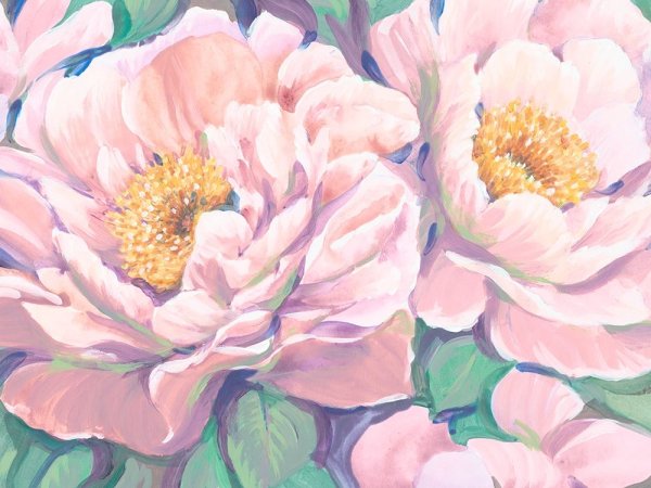 Peonies in Bloom II by Tim O'Toole - Hand-Painted Oil Painting Reproduction