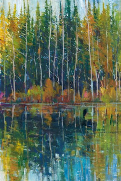 Pine Reflection I by Tim O'Toole - Hand-Painted Oil Painting Reproduction