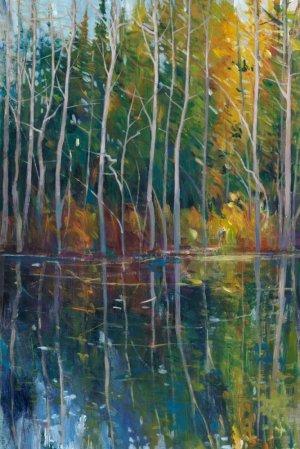Pine Reflection II by Tim O'Toole Oil Painting
