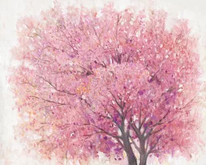 Pink Cherry Blossom Tree II Oil Painting by Tim O'Toole - Contemporary