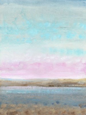 Pink Horizon I Oil Painting by Tim O'Toole - Contemporary