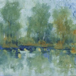 Pond Reflection II Oil painting by Tim O'Toole