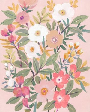 Pretty Pink Floral II Oil painting by Tim O'Toole