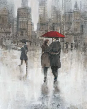 Rain in The City II Oil Painting by Tim O'Toole - Contemporary