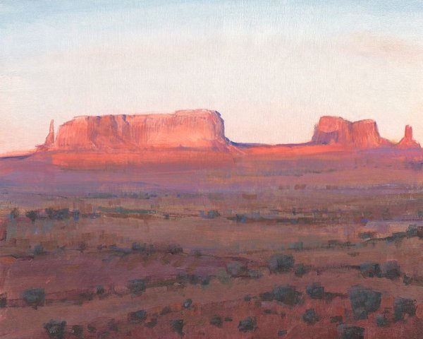 Red Rocks at Dusk I by Tim O'Toole - Hand-Painted Oil Painting Reproduction