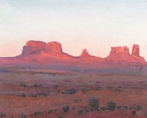 Red Rocks at Dusk II Oil painting by Tim O'Toole