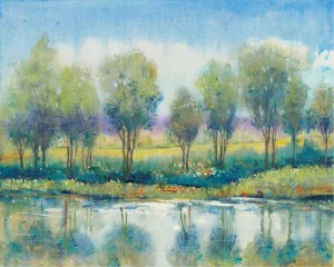 River Reflection I Oil Painting by Tim O'Toole - Contemporary