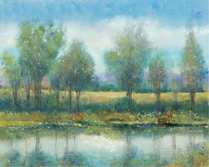 River Reflection II Oil Painting by Tim O'Toole - Contemporary