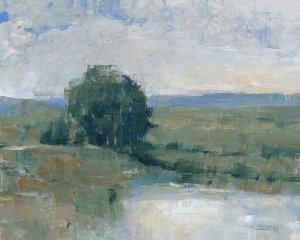 Riverbank Impression I Oil Painting by Tim O'Toole - Contemporary