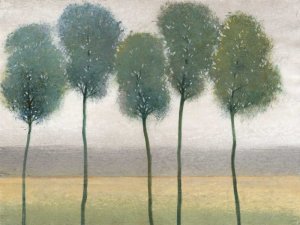 Row of Trees II Oil Painting by Tim O'Toole - Contemporary