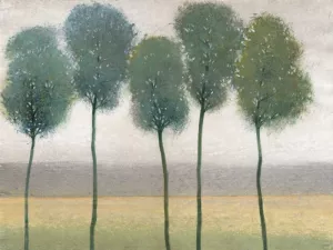 Row of Trees II Oil Painting by Tim O'Toole - Contemporary