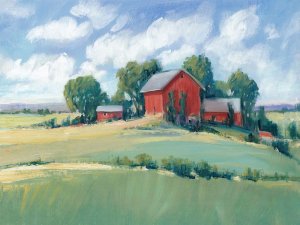 Rural Farmland I Oil Painting by Tim O'Toole - Contemporary