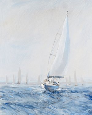 Sailing Upwind I by Tim O'Toole Oil Painting