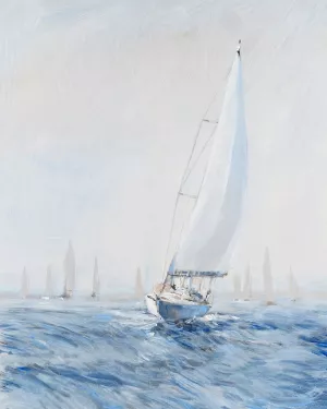 Sailing Upwind I by Tim O'Toole Oil Painting