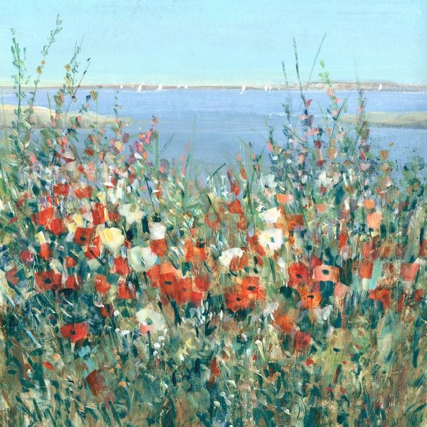 Seaside Garden II by Tim O'Toole - Hand-Painted Oil Painting Reproduction