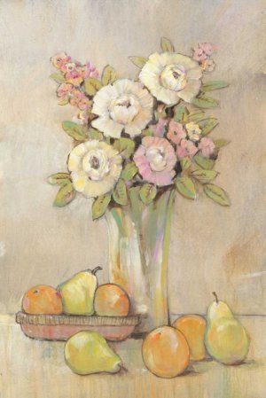 Still Life Study Flowers & Fruit I by Tim O'Toole Oil Painting