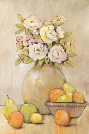 Still Life Study Flowers & Fruit II by Tim O'Toole Oil Painting