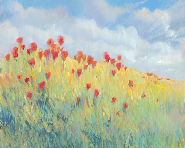Summer Breeze Meadow I by Tim O'Toole - Hand-Painted Oil Painting Reproduction