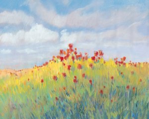 Summer Breeze Meadow II Oil Painting by Tim O'Toole - Contemporary