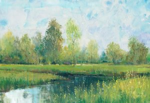 Tranquil Park I by Tim O'Toole Oil Painting
