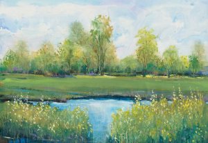 Tranquil Park II by Tim O'Toole Oil Painting