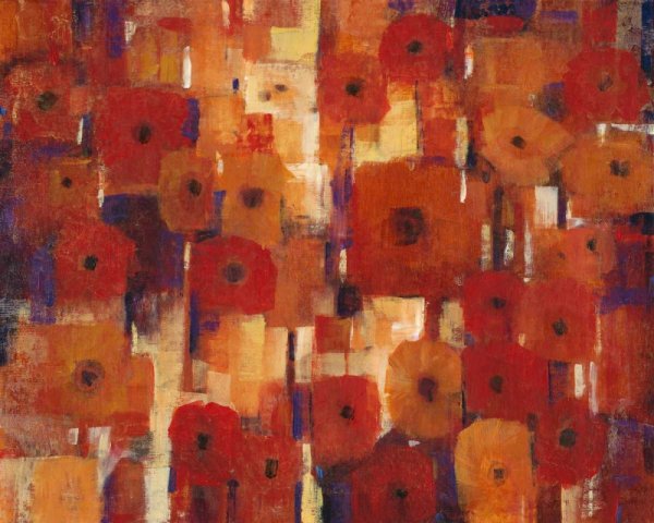 Transitional Poppies II by Tim O'Toole - Hand-Painted Oil Painting Reproduction