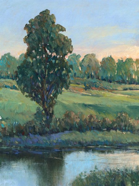 Tree by the Riverbank II by Tim O'Toole - Hand-Painted Oil Painting Reproduction
