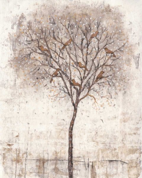 Tree of Birds I by Tim O'Toole - Hand-Painted Oil Painting Reproduction