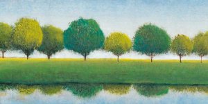 Trees in a Line I by Tim O'Toole Oil Painting