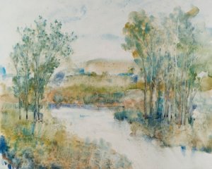 Trees on the Creek I by Tim O'Toole Oil Painting