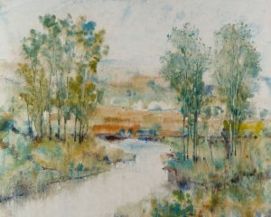 Trees on the Creek II by Tim O'Toole Oil Painting