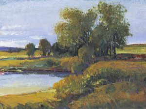 Trees Reflection I by Tim O'Toole Oil Painting