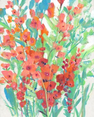 Tropical Summer Blooms I by Tim O'Toole Oil Painting