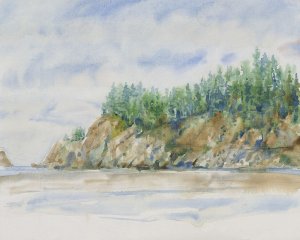 Watercolor Shore I by Tim O'Toole Oil Painting