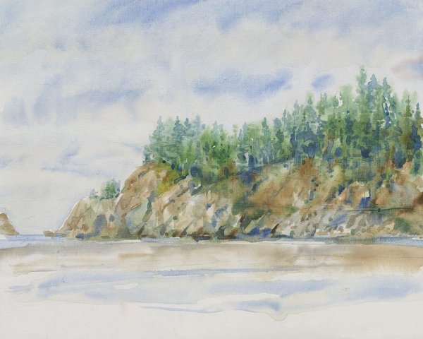 Watercolor Shore I by Tim O'Toole - Hand-Painted Oil Painting Reproduction