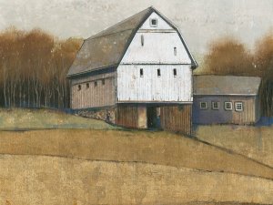 White Barn View II by Tim O'Toole Oil Painting