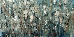 White Blooms with Navy I by Tim O'Toole Oil Painting