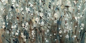White Blooms with Navy II by Tim O'Toole Oil Painting