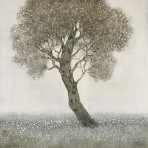 White Blossom Tree Oil Painting by Tim O'Toole - Contemporary