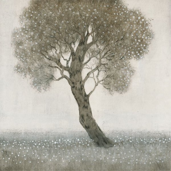 White Blossom Tree by Tim O'Toole - Hand-Painted Oil Painting Reproduction
