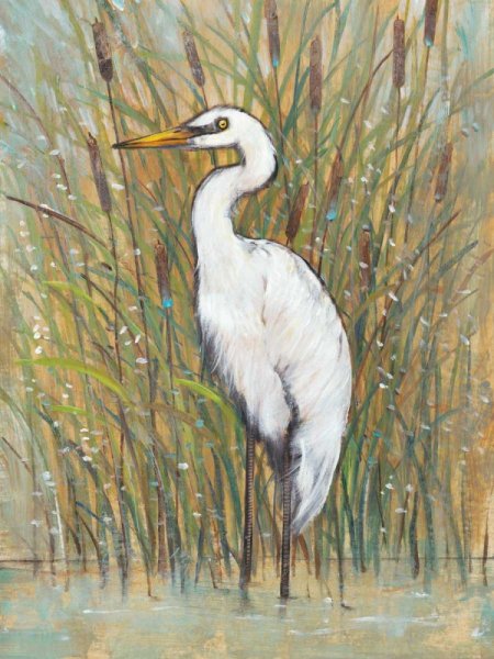 Main Product Photo of White Egret I Painting by Tim O'Toole